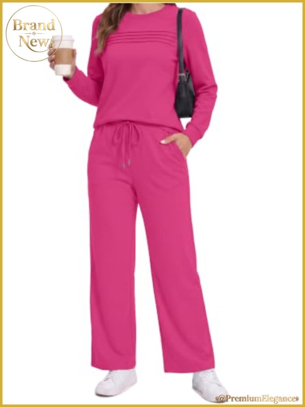 Two Piece Sweatsuit Set for Women Long Sleeve Top & Sweatpants Lounge